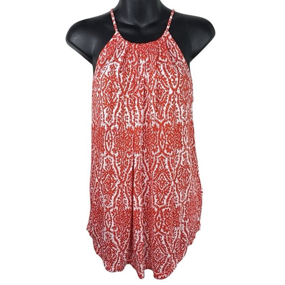 Joie Orange White Loose Fit Tank Top Women’s XS Free People Style SUMMER BEACH - Picture 2 of 9